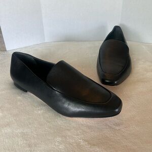 Vince Women’s Brette Loafers Black Soft Leather Slip-On Square Toe Size 8M